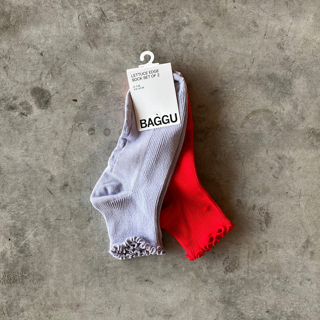 Baggu - Lettuce Edge Sock Set of 2 - Shop Duet