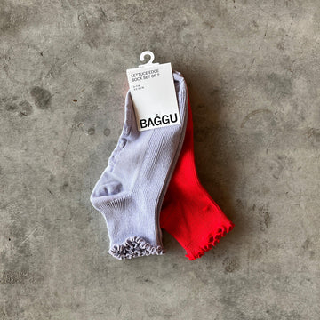 Baggu - Lettuce Edge Sock Set of 2 - Shop Duet