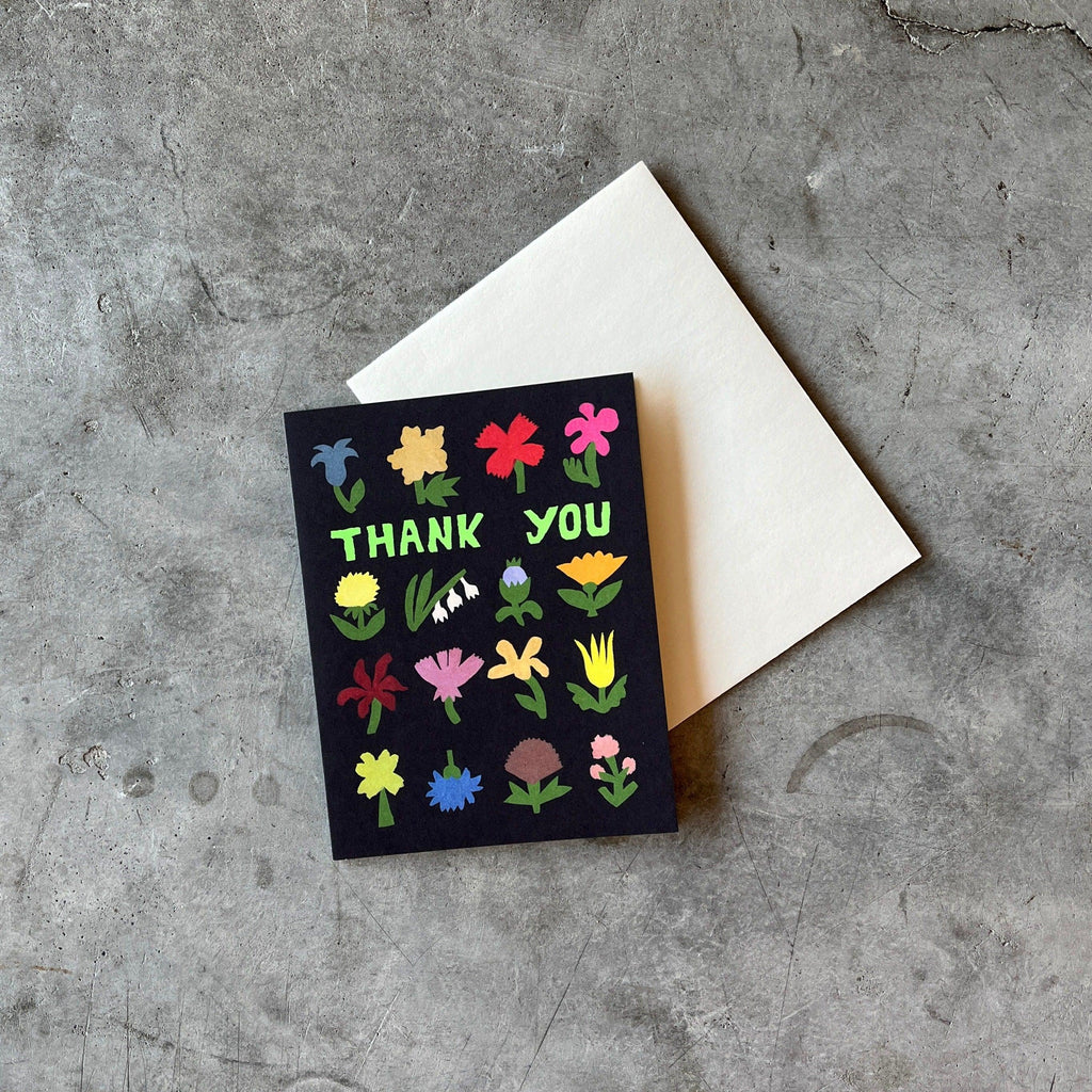 Red Cap Cards - Little Flowers Thank You Greeting Card - Shop Duet