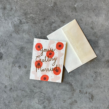 Red Cap Cards - Wedding Poppies Greeting Card - Shop Duet