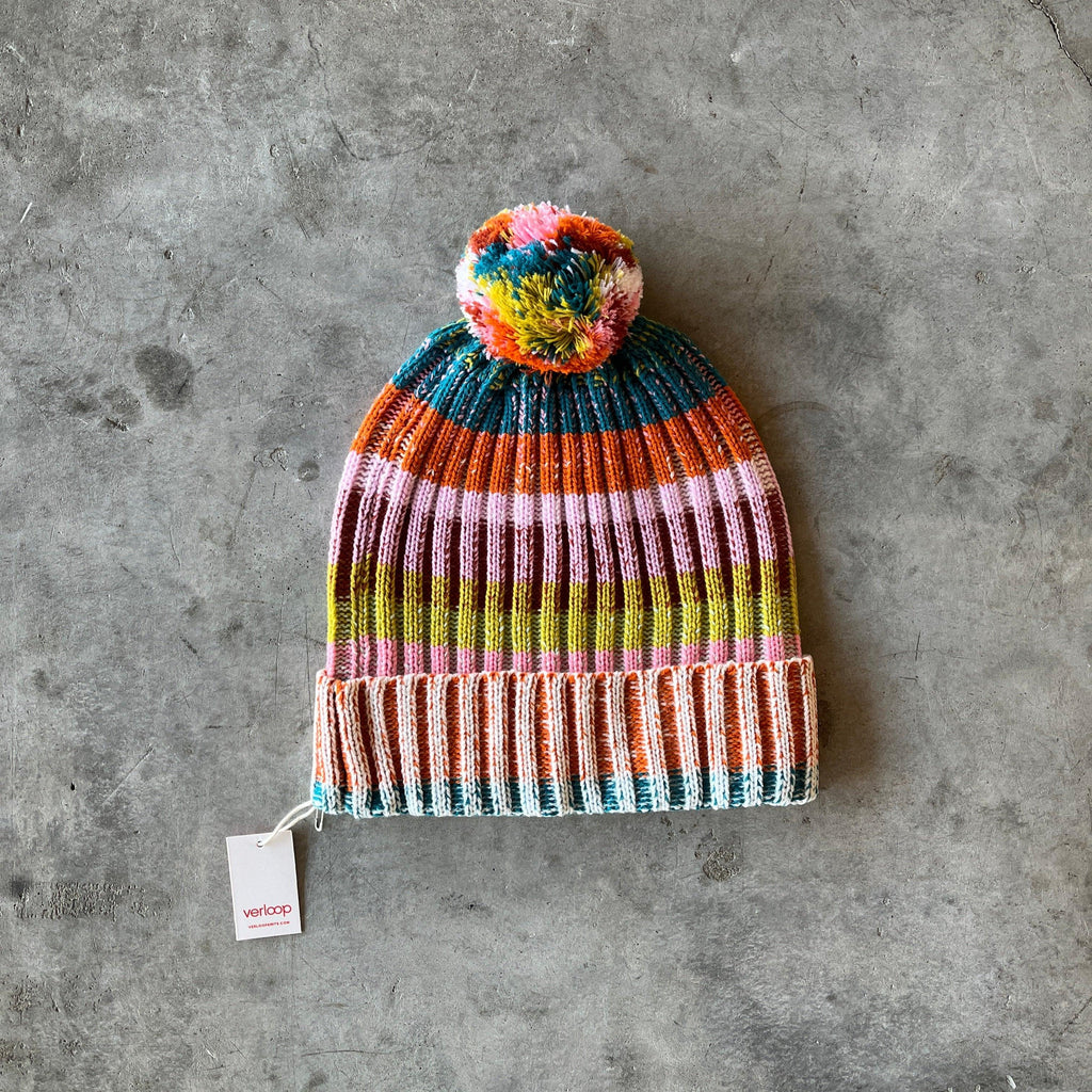 Verloop - Mosaic Stripe Pom Beanie - Shop Duet